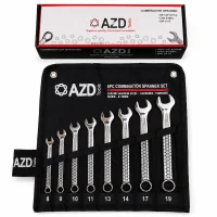ست آچار یکسر تخت یکسر رینگی AZD Tools 8 پارچه